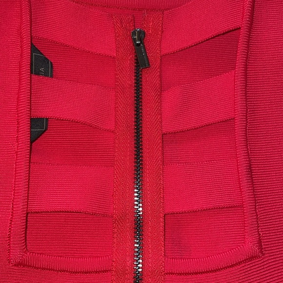 BCBGMaxAzria Izella 💋 ❤️ Red Strappy Fit and Flare Dress Small - Picture 8 of 11